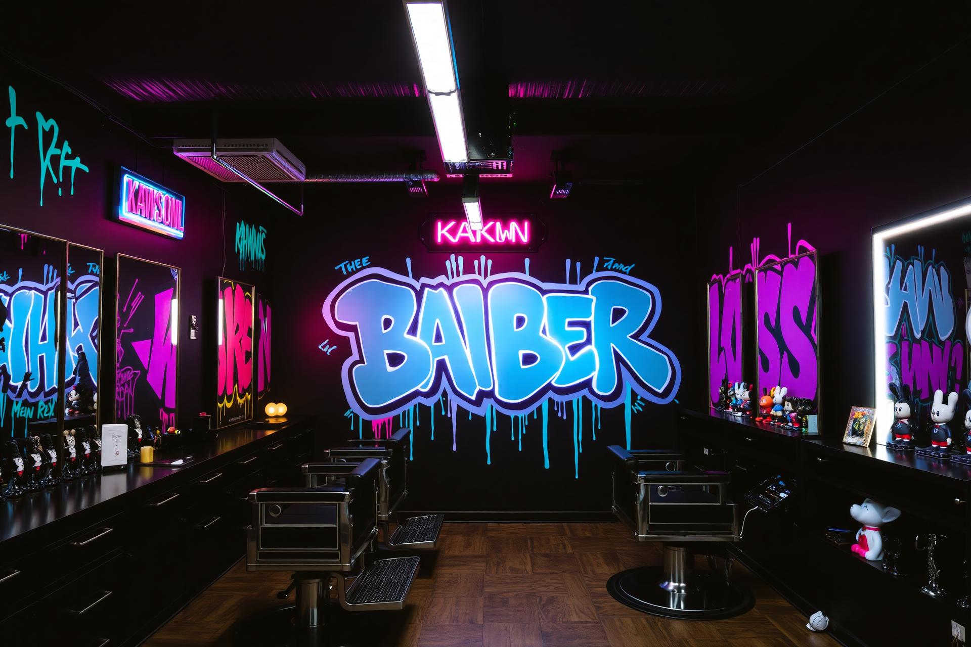 Industry Cut & Co barbershop interior